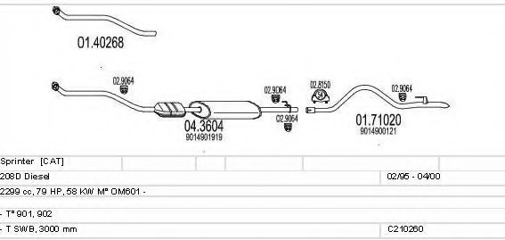 MTS C210260004381 Exhaust System